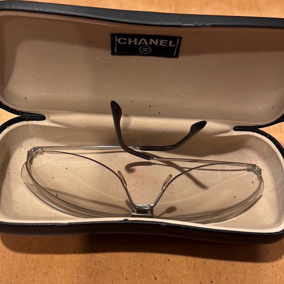 Chanel Vintage wire rimmed cat eyes clear glasses Never worn , left in case - Picture 13 of 16